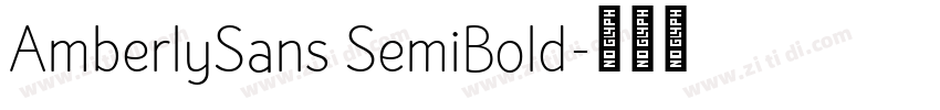 AmberlySans SemiBold字体转换